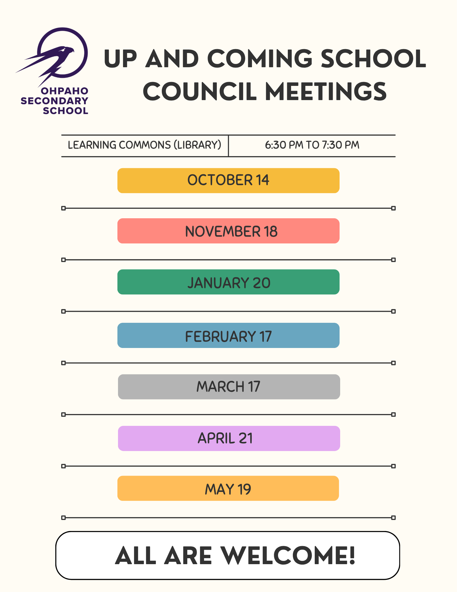 2026-2027 School Council Dates